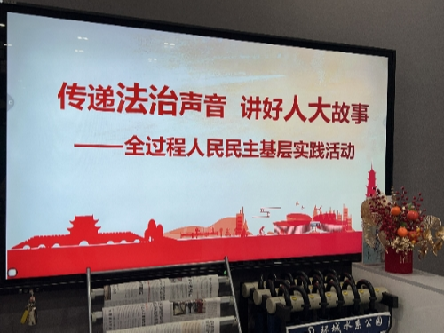 传递法治声音 讲好人大故事 ——全过程人民民主基层实践活动